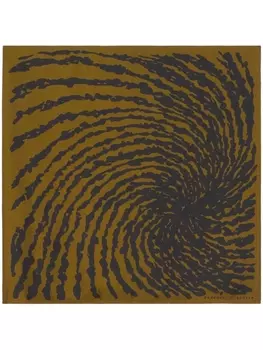 Proenza Schouler шелковый платок с принтом, зеленый