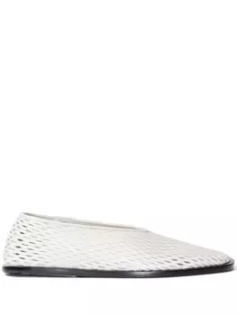 Proenza Schouler слиперы Square с перфорацией, белый