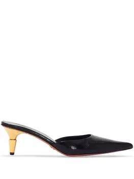 Proenza Schouler Spike 65mm pointed mules, черный