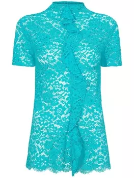 Proenza Schouler stretch lace top, синий