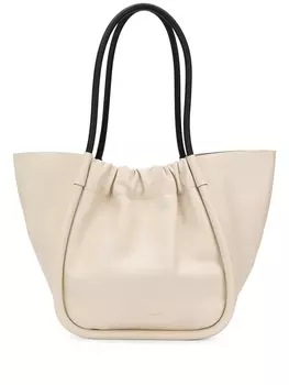 Proenza Schouler сумка-тоут со сборками, нейтральный цвет