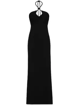 Proenza Schouler трикотажное платье макси с вырезом халтер, черный