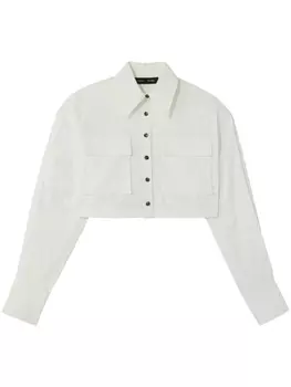 Proenza Schouler укороченная поплиновая рубашка, белый