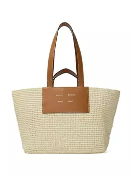 Proenza Schouler White Label большая сумка-тоут Morris из рафии, нейтральный цвет