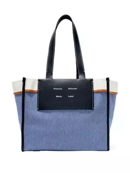 Proenza Schouler White Label большая сумка-тоут Morris в тонкую полоску, синий