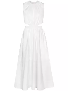 Proenza Schouler White Label cut-out poplin midi dress, белый