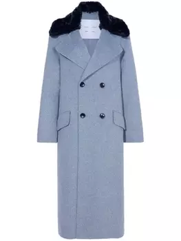 Proenza Schouler White Label двубортное пальто Emma, серый