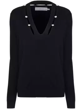 Proenza Schouler White Label джемпер Elsie в рубчик, черный