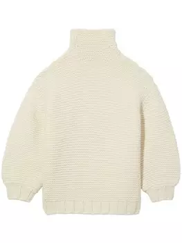 Proenza Schouler White Label джемпер крупной вязки с высоким воротником, белый