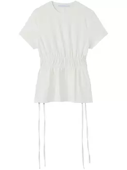 Proenza Schouler White Label футболка со сборками и шнуровкой, белый