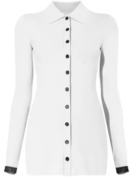 Proenza Schouler White Label кардиган в рубчик, нейтральный цвет