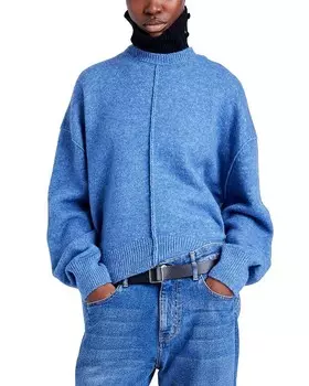 Proenza Schouler White Label Kellen Высокий низкий свитер, синий