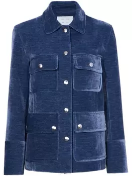 Proenza Schouler White Label куртка-рубашка с косым воротником, синий