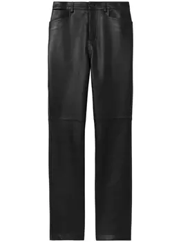 Proenza Schouler White Label leather straight-leg trousers, черный