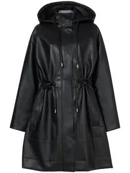 Proenza Schouler White Label парка из искусственной кожи с капюшоном, черный