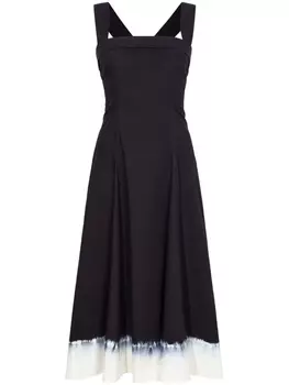 Proenza Schouler White Label платье Edie с принтом тай-дай, черный