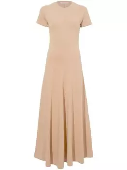 Proenza Schouler White Label платье из джерси с короткими рукавами, нейтральный цвет