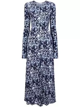 Proenza Schouler White Label платье из атласа, синий