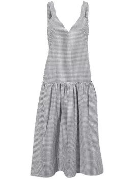 Proenza Schouler White Label платье миди Sasha в клетку, черный