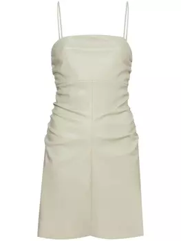 Proenza Schouler White Label платье мини на тонких бретелях со сборками, нейтральный цвет