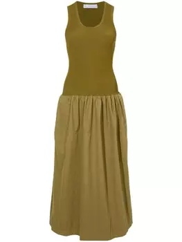 Proenza Schouler White Label платье с круглым вырезом, зеленый