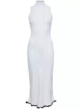 Proenza Schouler White Label платье с высоким воротником, белый