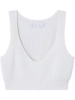 Proenza Schouler White Label ribbed-knit cotton top, белый