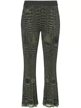 Proenza Schouler White Label Space Dye ribbed-knit trousers, синий