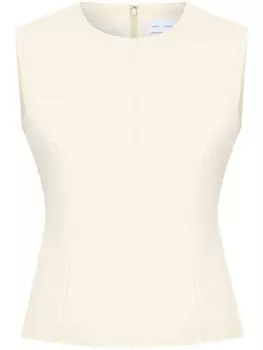 Proenza Schouler White Label топ Logan из искусственной кожи, нейтральный цвет