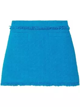 Proenza Schouler White Label твидовая юбка мини, синий