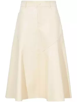 Proenza Schouler White Label юбка Jesse из искусственной кожи, нейтральный цвет