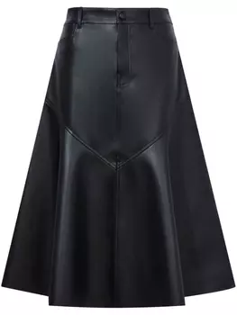 Proenza Schouler White Label юбка Jesse из искусственной кожи, черный