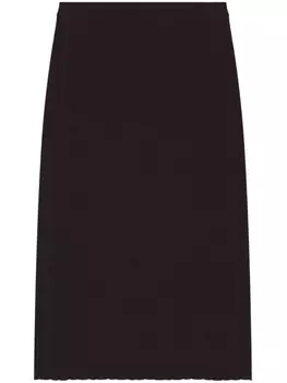 Proenza Schouler White Label юбка миди в рубчик, черный