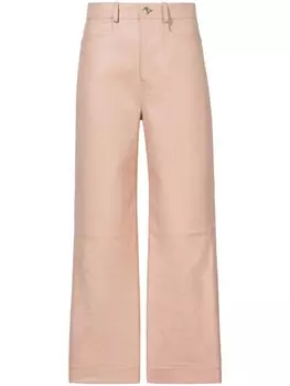 Proenza Schouler White Label укороченные кожаные брюки, розовый
