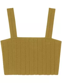 Proenza Schouler White Label укороченный топ-бралетт в рубчик, зеленый