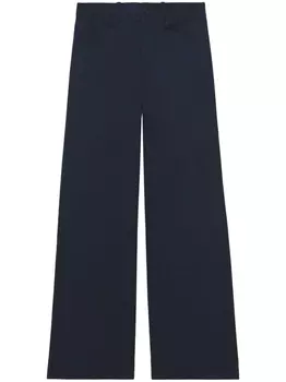 Proenza Schouler White Label wide-leg cropped trousers, синий