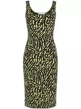 Proenza Schouler White Label жаккардовое платье миди, нейтральный цвет