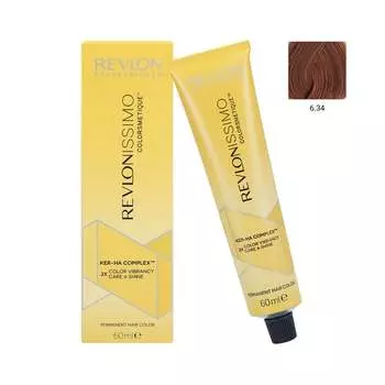 Профессиональная краска для волос 6.34, 60 мл REVLON REVLONISSIMO COLORSMETIQUE, Revlon Professional