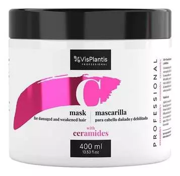 Профессиональная маска для поврежденных и ослабленных волос с керамидами, 400 мл Vis Plantis
