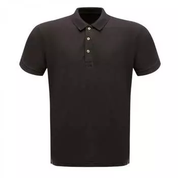 Профессиональная мужская классическая рубашка-поло с короткими рукавами 65/35 Regatta, черный