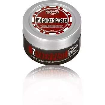 Профессиональная мужская компактная покерная паста сильной фиксации с матовым покрытием 75 мл, L'Oreal