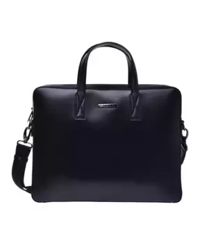 Профессиональная сумка из черной кожи. Baldinini, черный