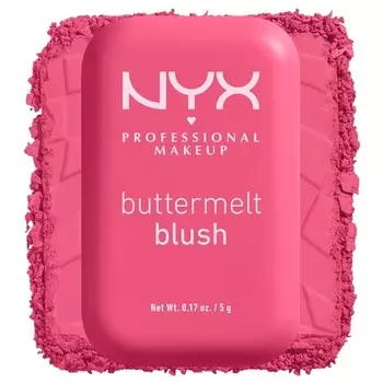 ПРОФЕССИОНАЛЬНАЯ МАКИЯЖНАЯ косметика Buttermelt Powder Blush Румяна, устойчивые к выцветанию и стиранию, веганская формула Getting Butta 08 0,17 унции NYX
