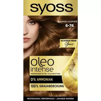 Профессиональное перманентное масло Oleo Intense Color 6-76 Теплая медь Syoss, 1 шт.