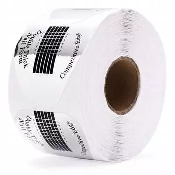 Профессиональные шаблоны для наращивания ногтей Двойная толстая форма для ногтей Competitive Edge Silver, 500 шт., Maxim