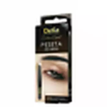 Профессиональный черный пинцет для бровей, наклонный из нержавеющей стали, Delia Cosmetics