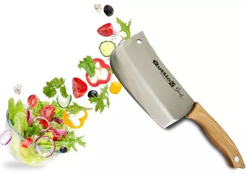 Профессиональный колун, колун из высококачественной нержавеющей стали - лезвие 19,5 см Quttin