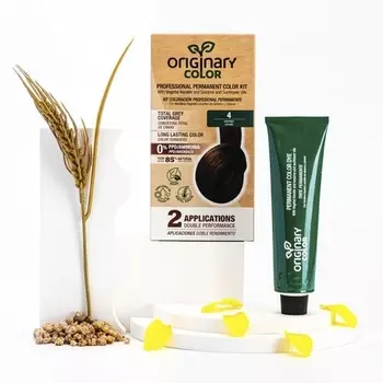 Профессиональный перманентный набор для окрашивания волос Color 4-0 Medium Brown Originary Color