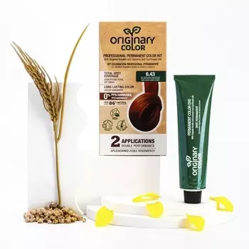 Профессиональный перманентный набор красок для волос 6-43 Темно-русый Originary Color