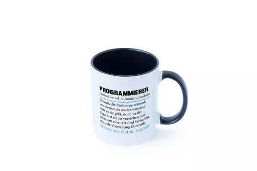 Программист | Разработчик программного обеспечения | Профессия | Говоря чашка белая черная LieblingsPrint24